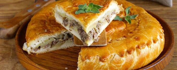 мясной пирог с рубленным мясом