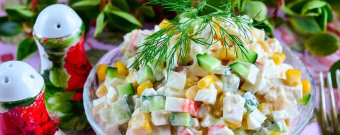крабовый салат с огурцом