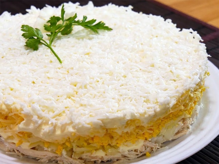 салат с курицей невеста рецепт
