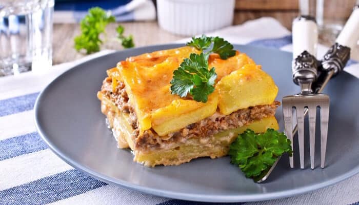 картофельная запеканка из вчерашнего пюре