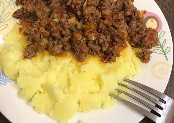 картофельное пюре с фаршем