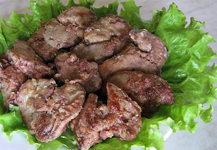 жареная куриная печень без лука