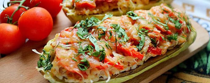 лодочки из кабачков с фаршем