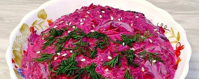 салат из свеклы и огурцов