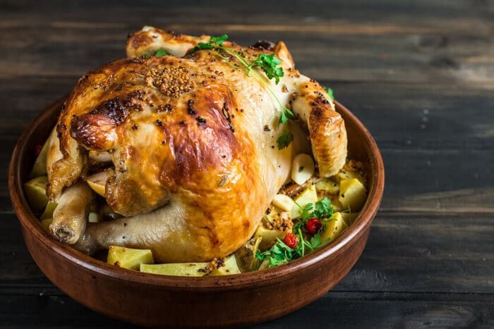 целая индейка запечённая с овощами