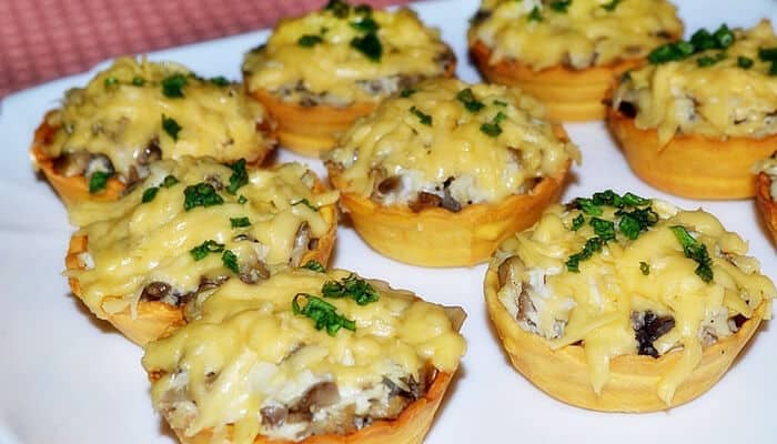 начинка для тарталеток с курицей и грибами