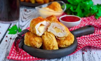 куриные наггетсы с сыром на сковороде рецепт