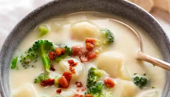 картофельный суп с брокколи