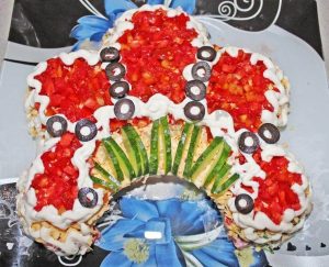 салат русская красавица украшение