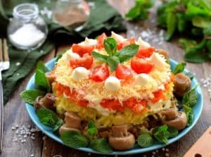салат русская красавица украшение