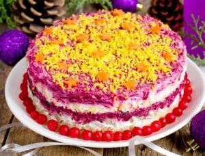 салат русская красавица украшение