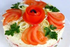 салат русская красавица украшение