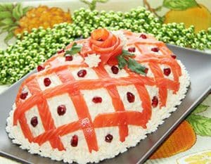 салат русская красавица украшение