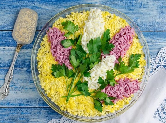 салат сирень рецепт с креветками
